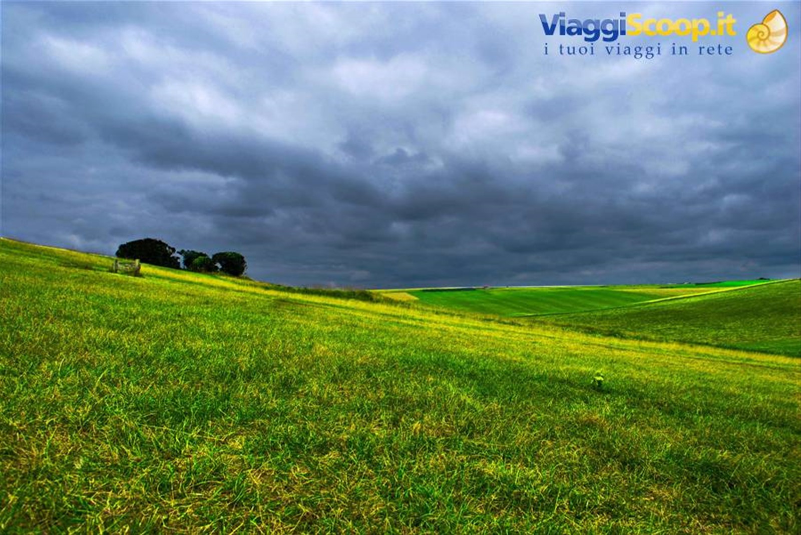 Temporale nella campagna del Kent