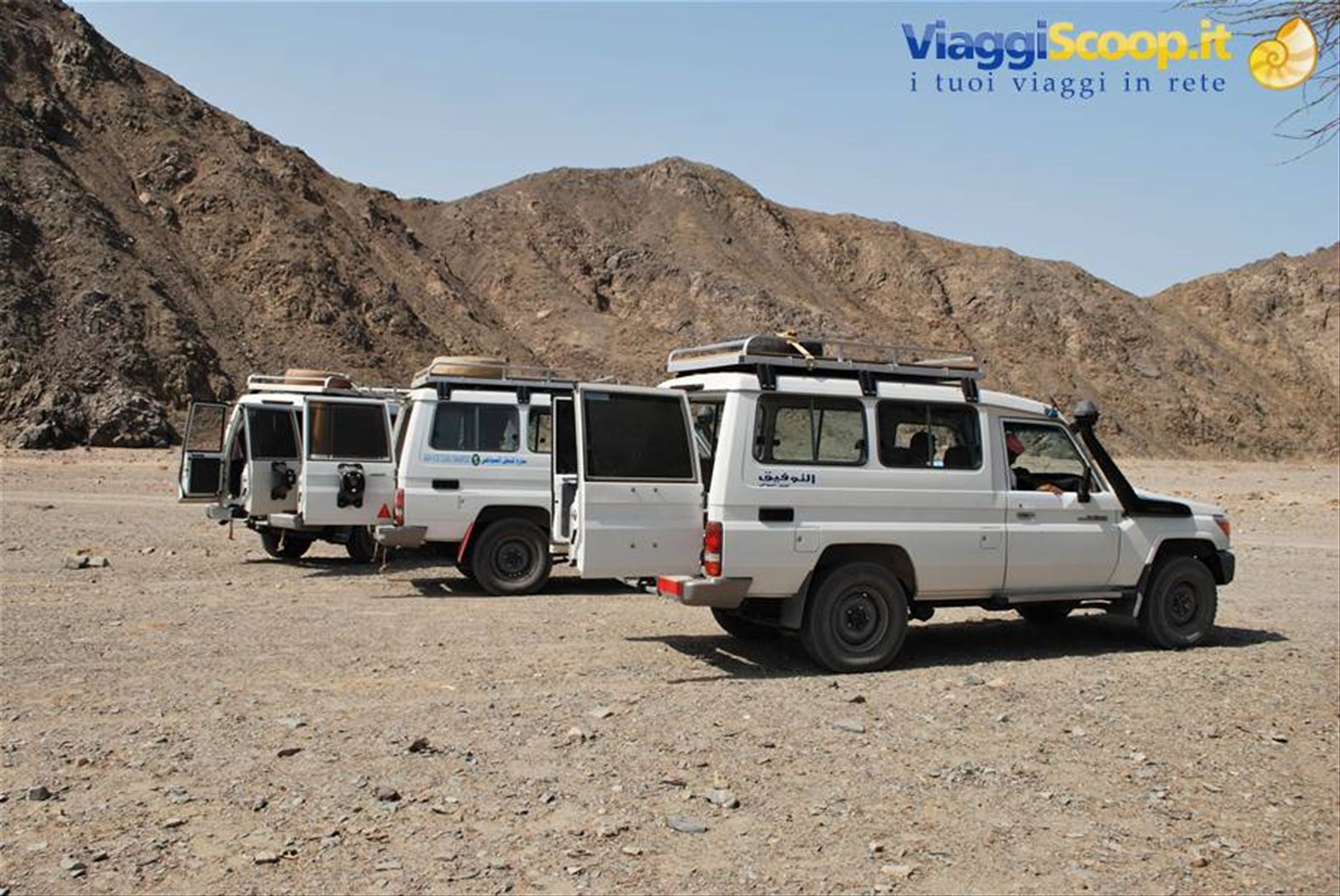 Le jeep utilizzate per l'escursione nel deserto