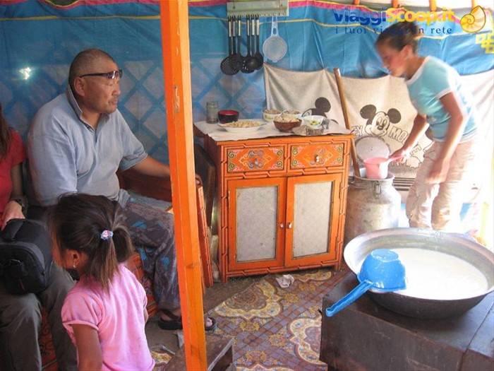 Interno gher mongola