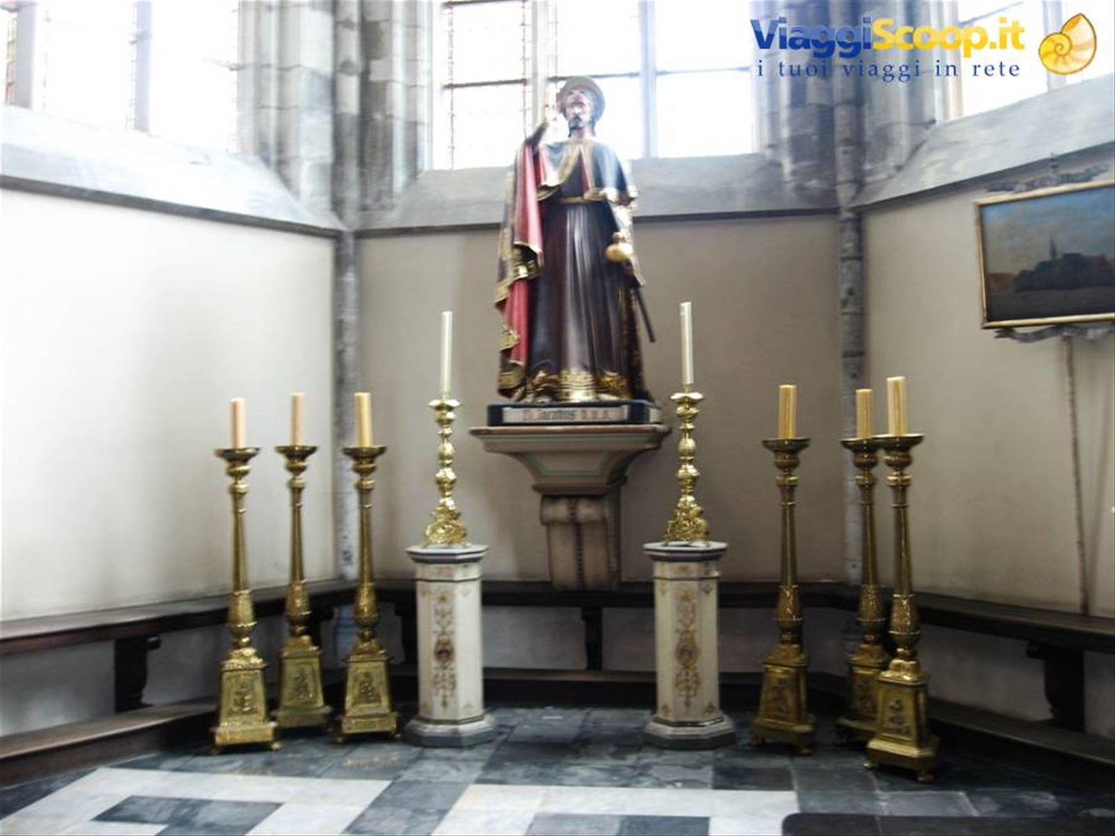 Gand : statua di S.Jago - inizio del Cammino