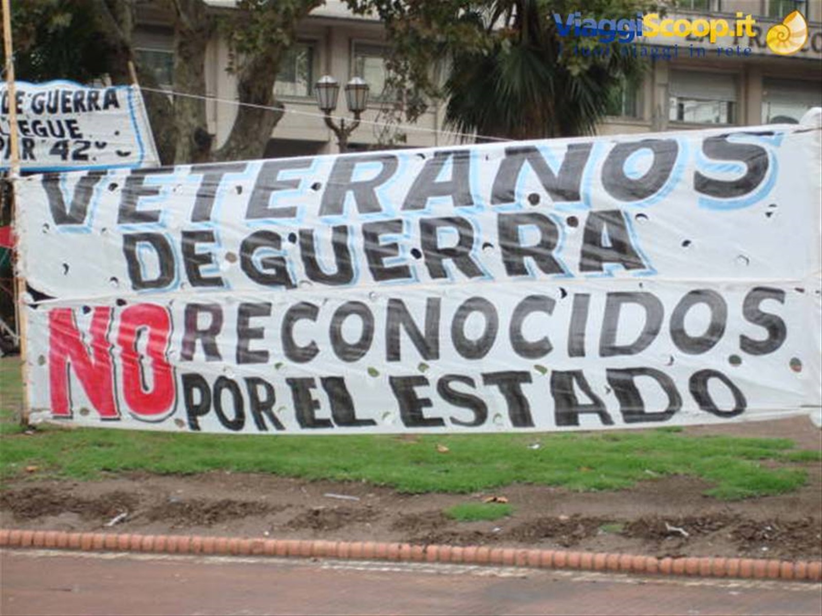 Protesta dei Veterani della guerra delle Malvinas.