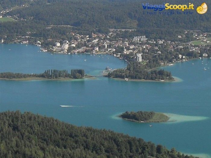 panorami sul lago dall'alto della Pyramidenkogel