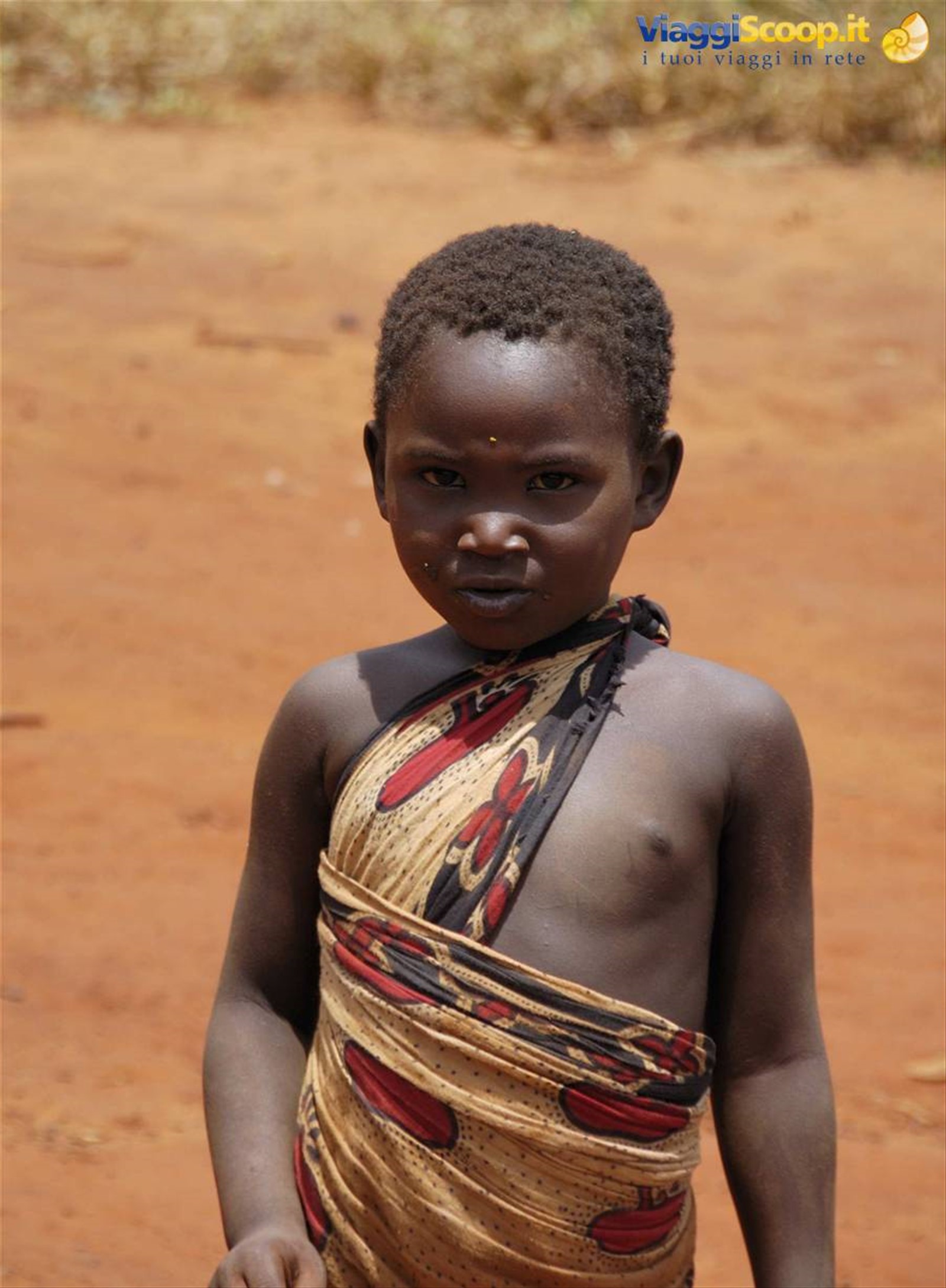 bambino di un villaggio vicino allo "Tsavo"