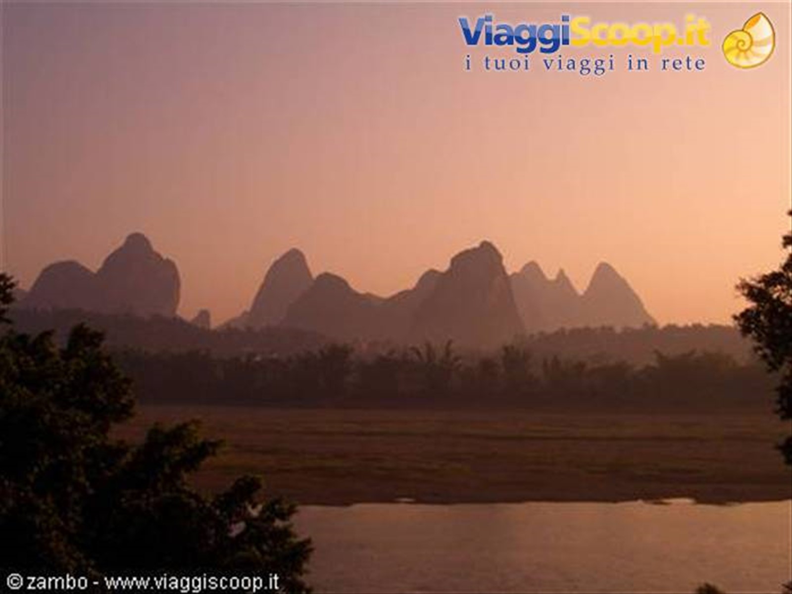Vista sul Li River a Yangshuo