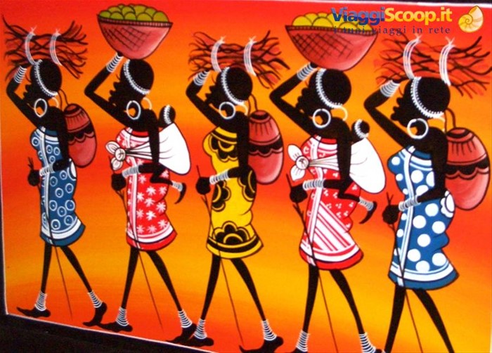 Pittura Naif: Donne Masai
