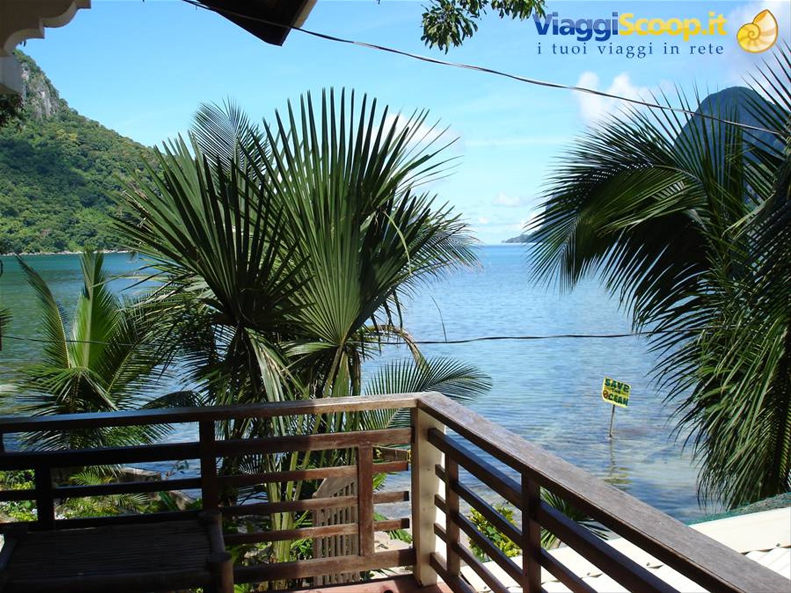 Vista dalla camera d'hotel in El Nido