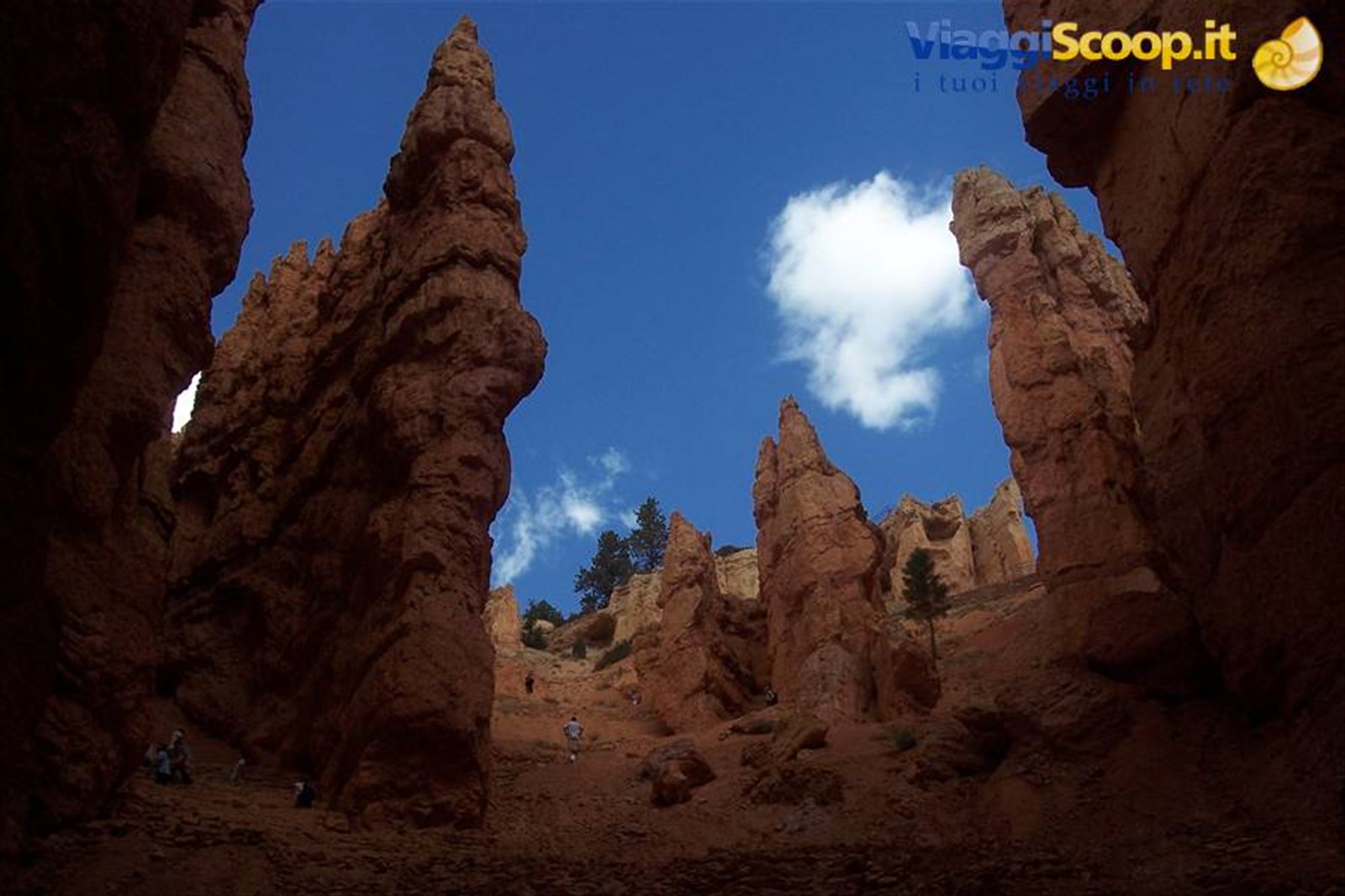 all'interno di un canyon a brice