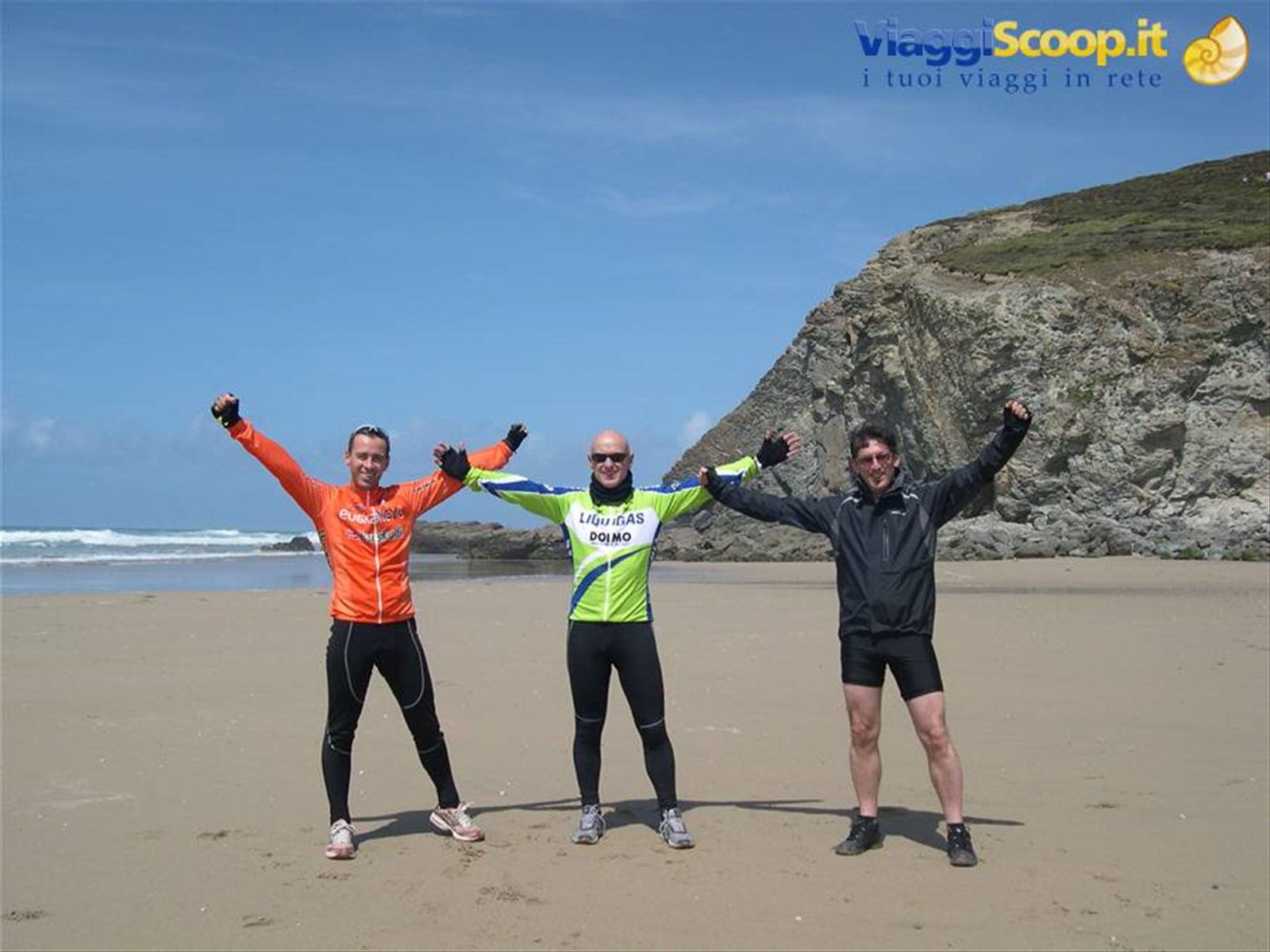 I MITICI 3 SULLA SPIAGGIA DI PORTHTOWAN