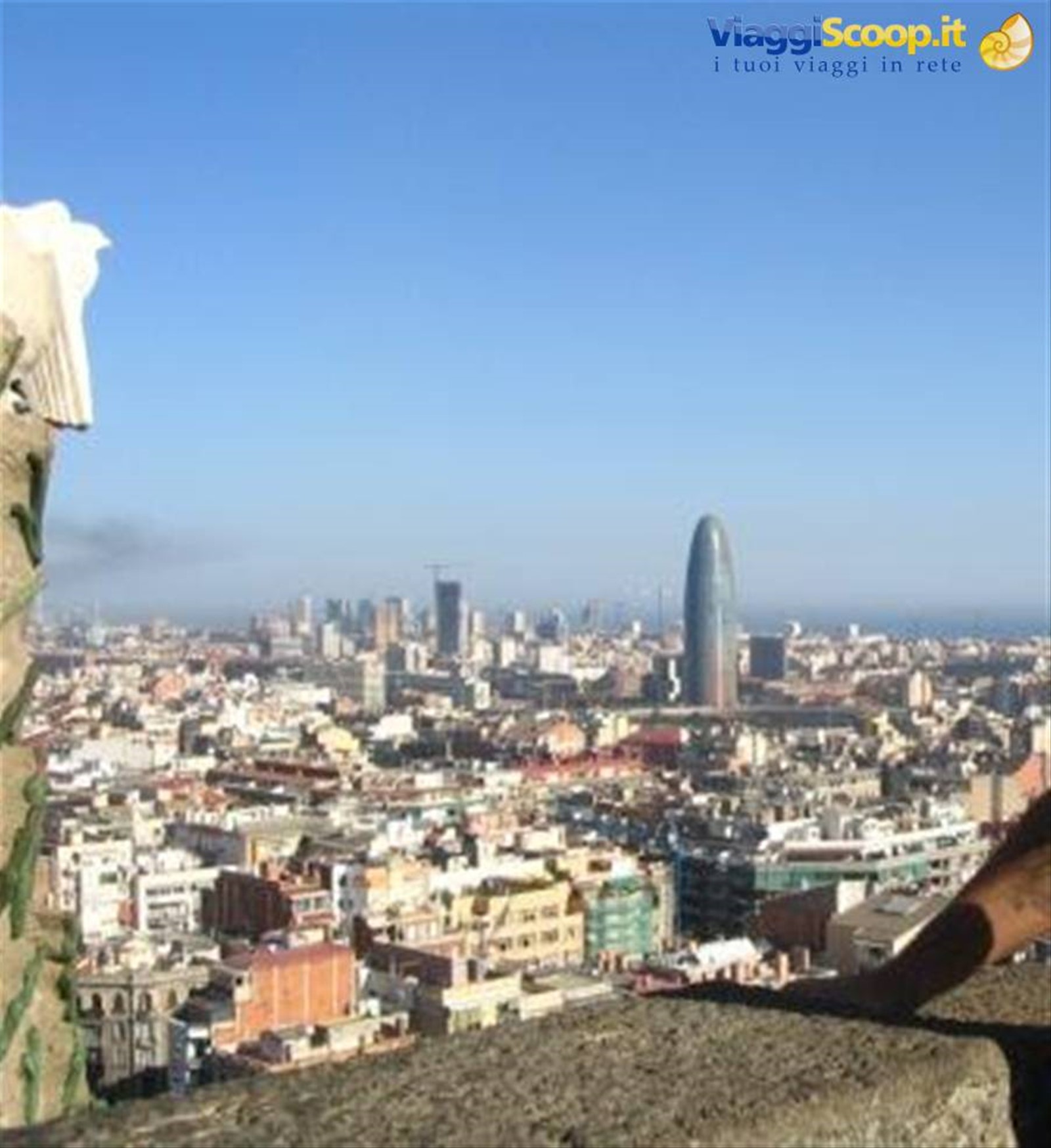 veduta dall'alto della sagrada familia