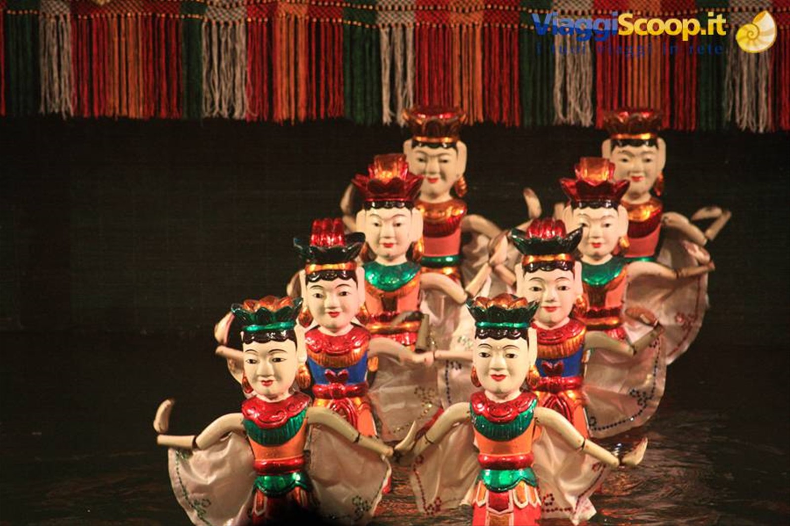 Le marionette del Puppet Show ad Ha Noi