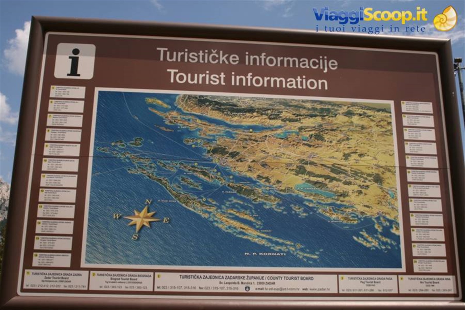 Mappa ad una sosta in Croazia