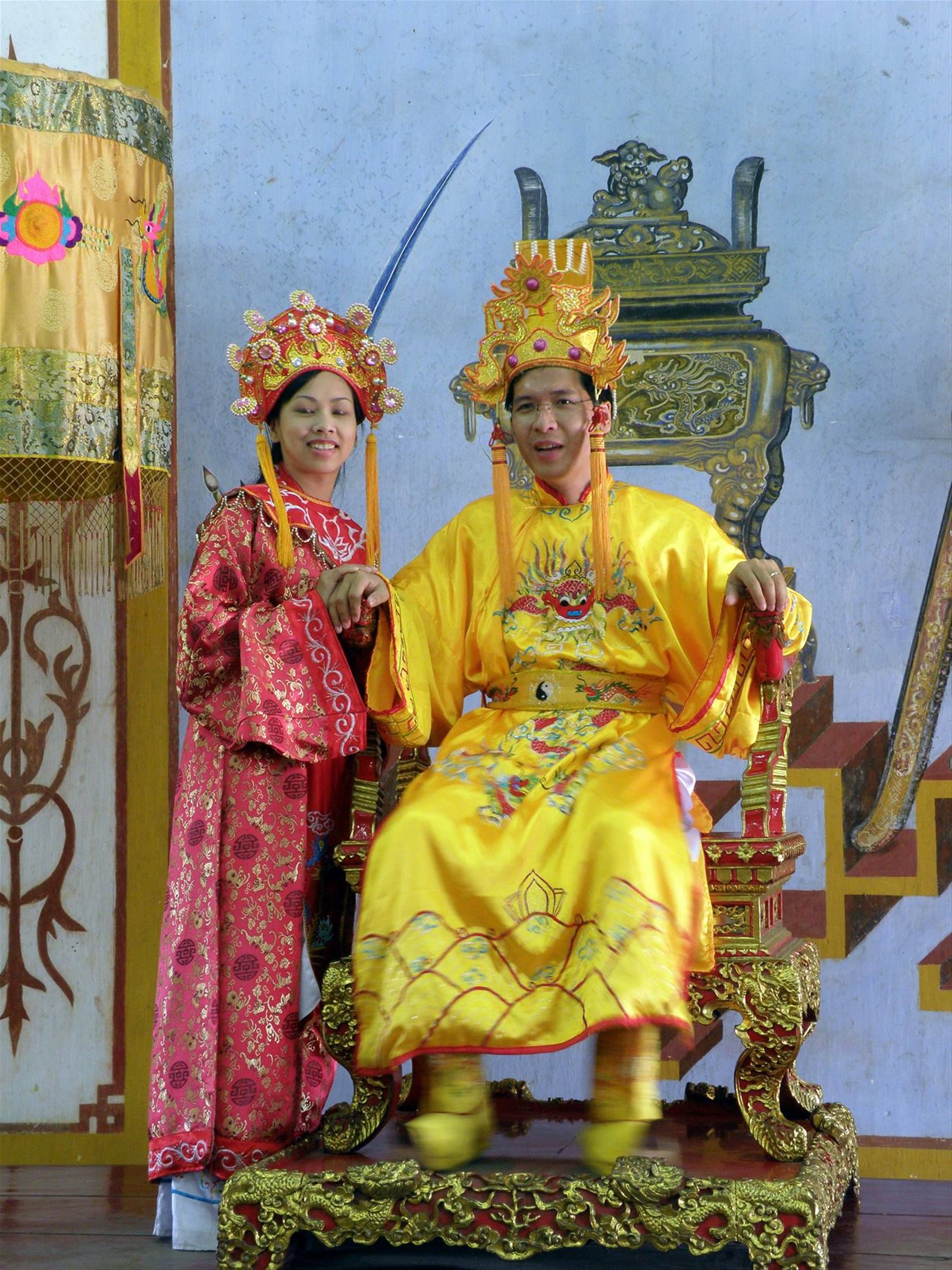 Nativi in costume a Huè