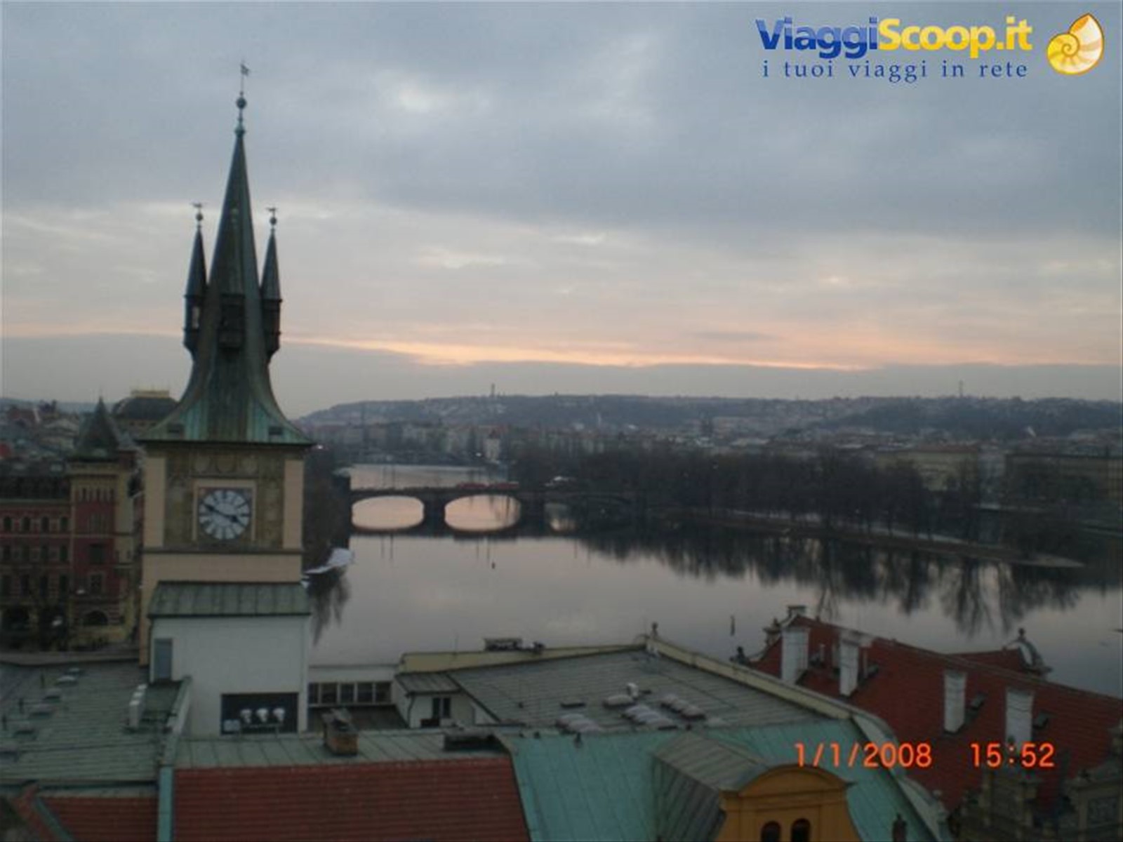 vista dalla torre sul ponte San Carlo