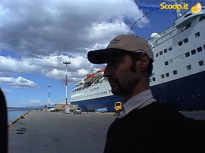 termine del viaggio più bello della mia vita al Porto di Ushuaia dopo una crociera di 8 giorni sulla