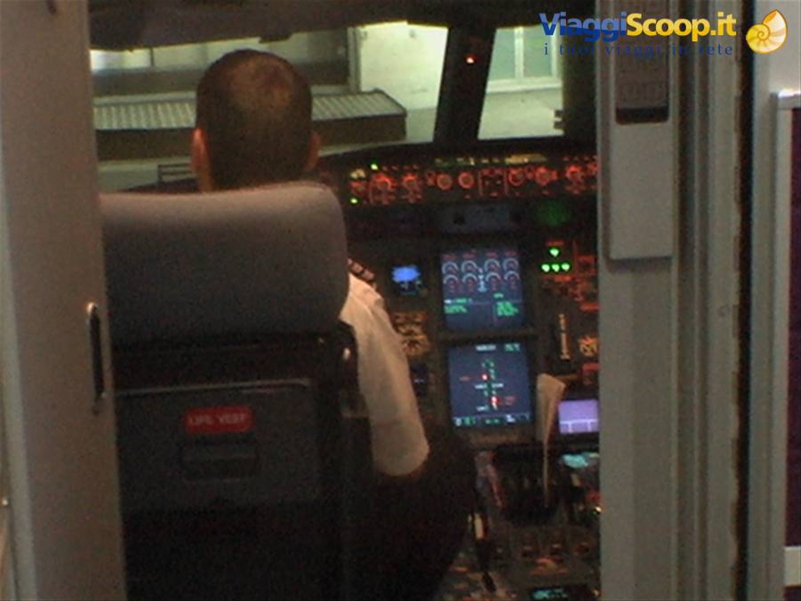 in Cabina del airbus 340 Virgin atlantic