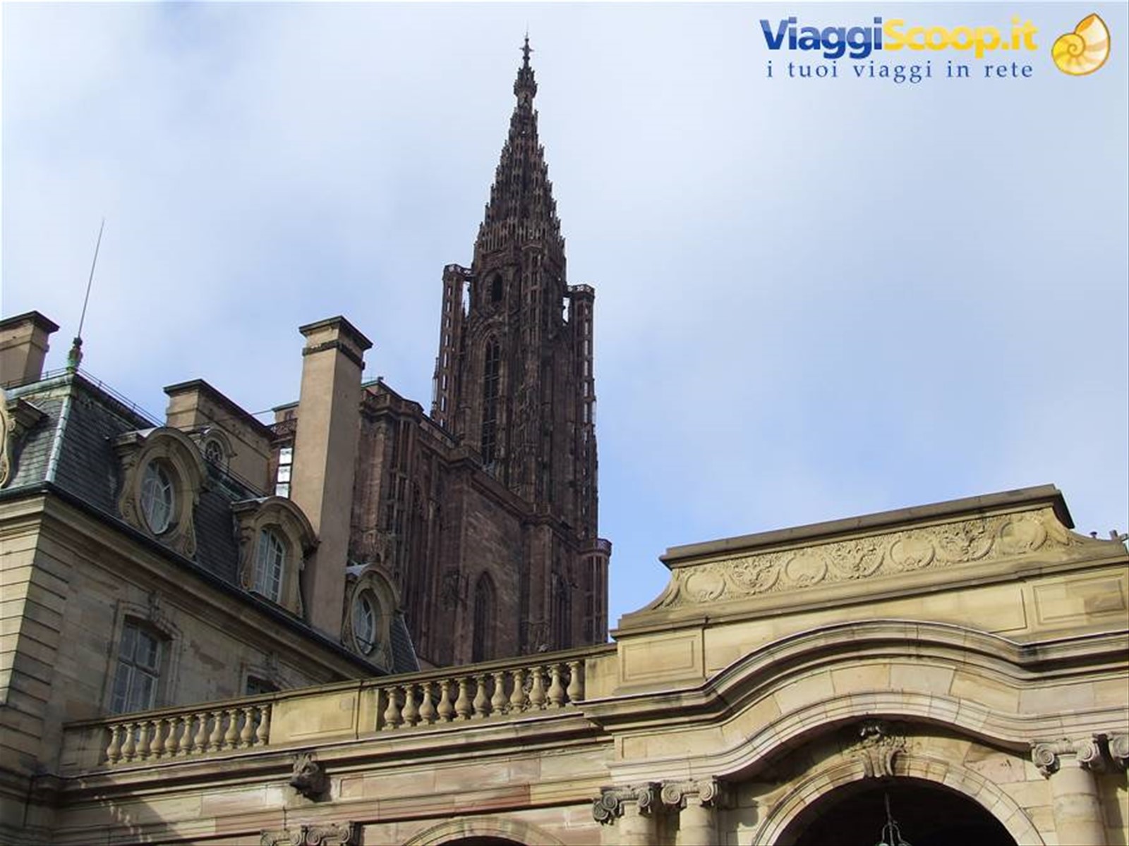 STRASBURGO - La Cattedrale dal Palazzo de Rohan