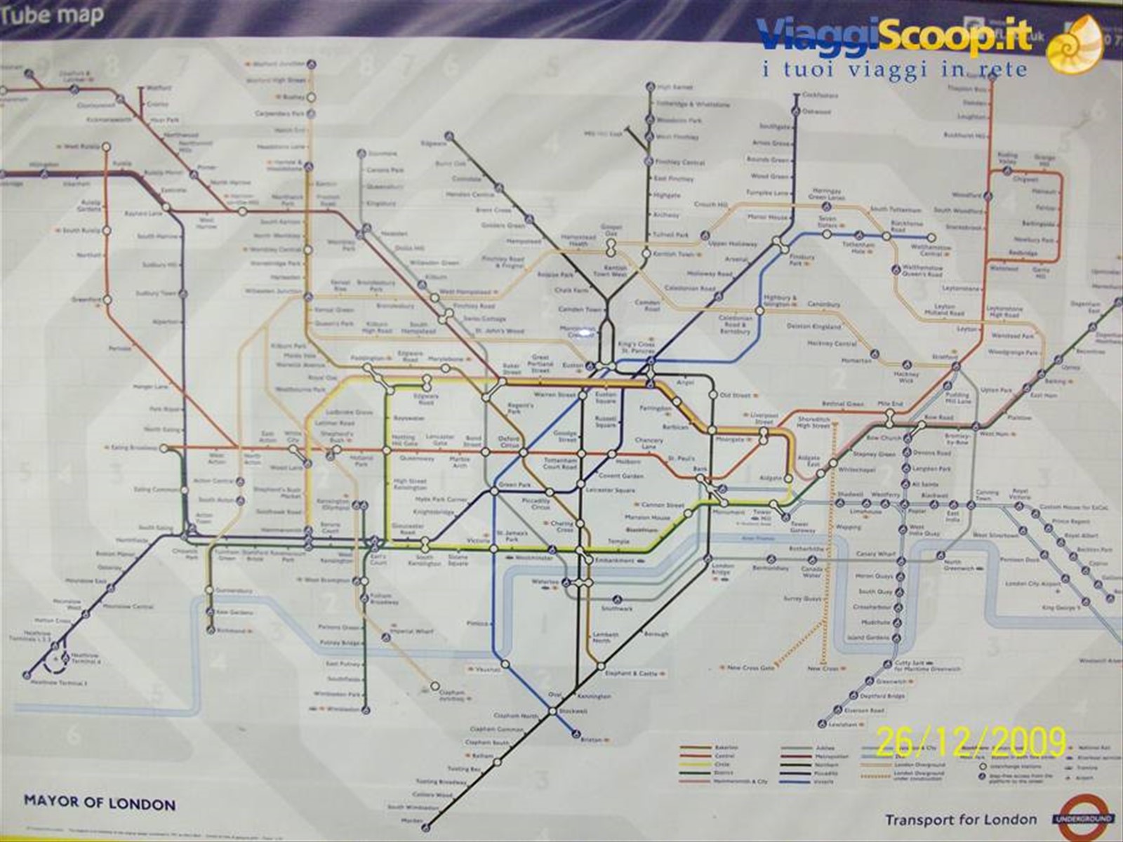Londra - mappa della metropolitana