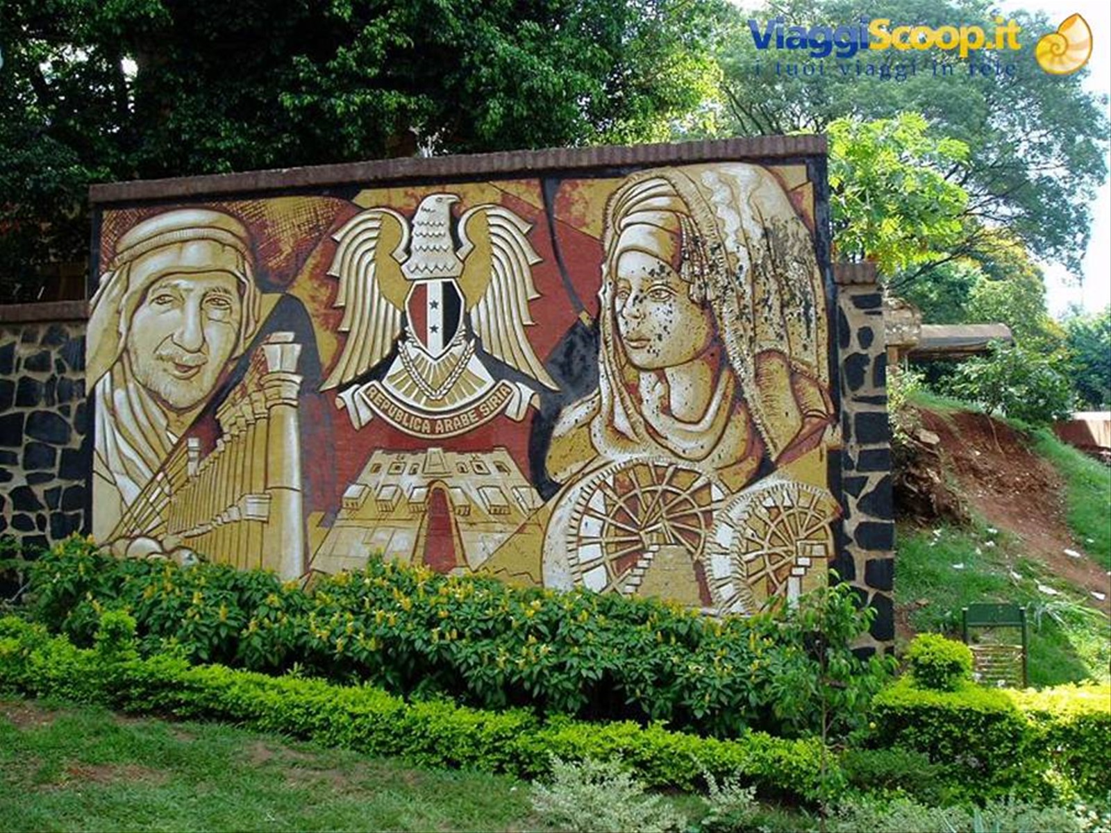 murales che testimonia la forte presenza della comunità siriana in Paraguay