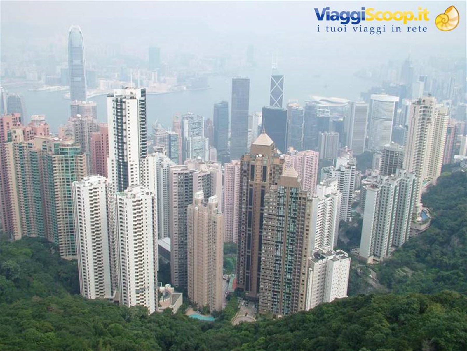 skyline dalla collina di Hong Kong