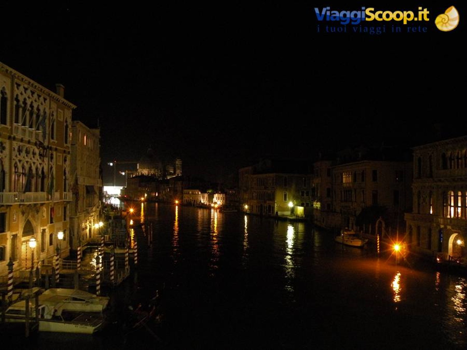 Canal Grande alla sera, dal ponte dell'Accademia verso La Dogana