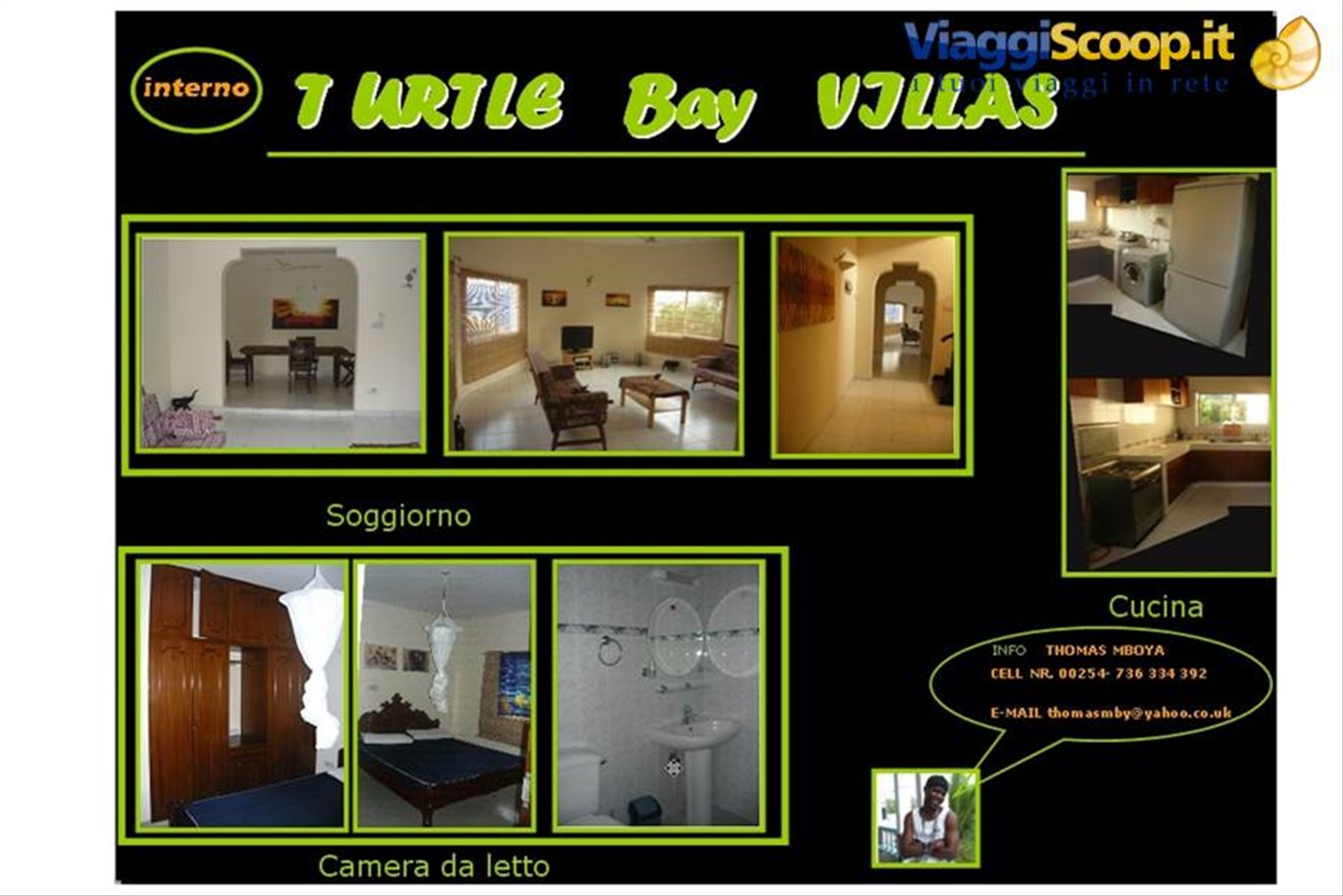 Turtle Bay Villas - alloggio -vista interno - Thomasmby@yahoo.co.uk tel 00254/736334392