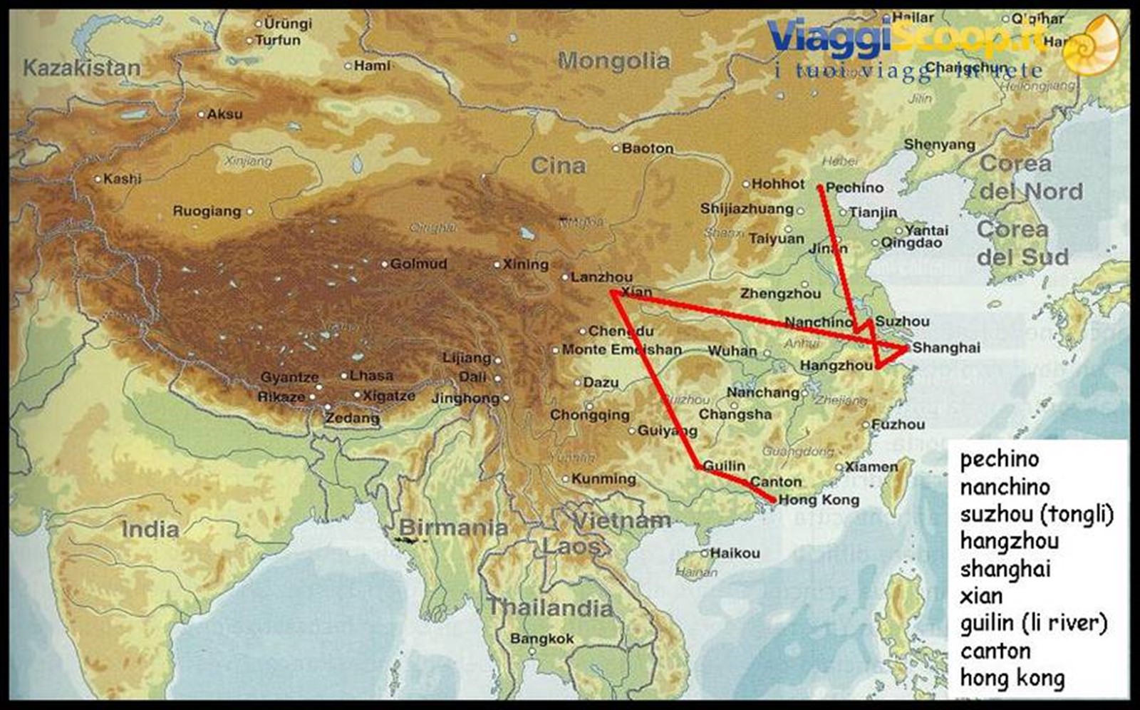 il nostro percorso in cina