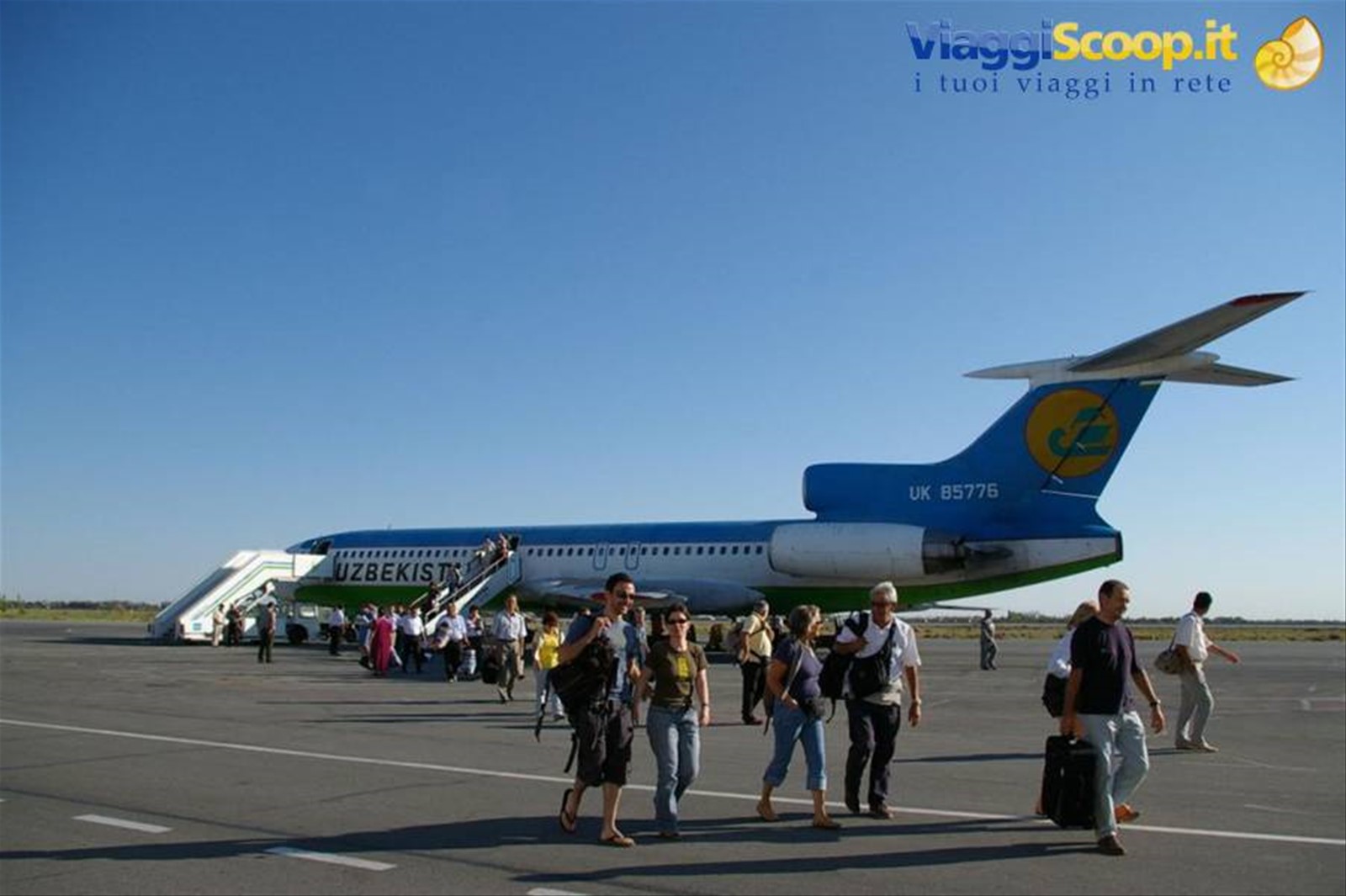 Trasferimento interno con un vecchio aereo russo