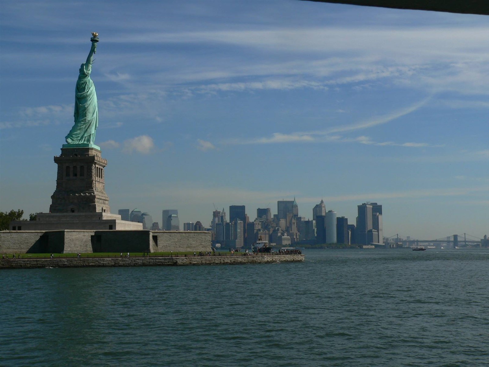 Miss Liberty and Manhattan Skyline