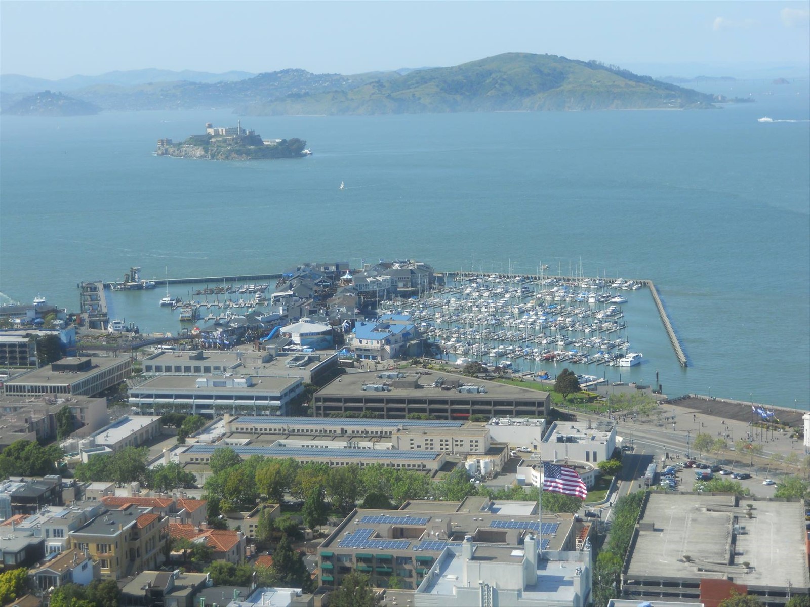 la baia con l'isola di Alcatraz