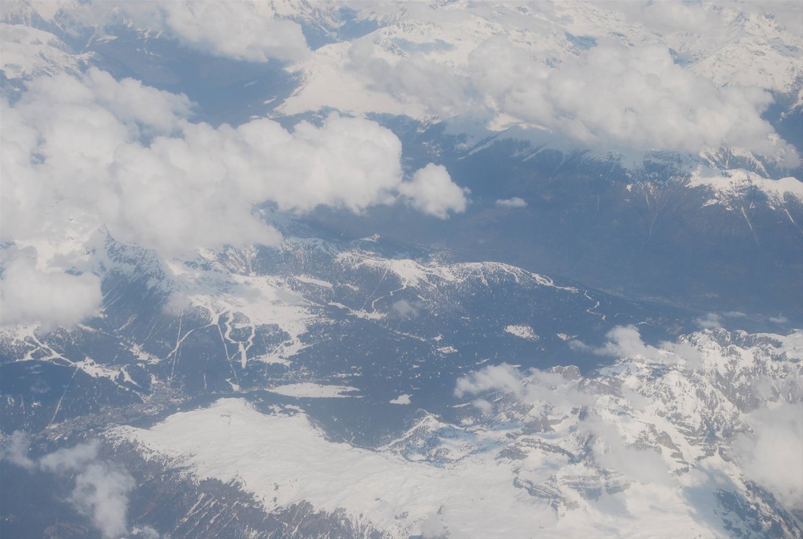 il panorama durante il volo