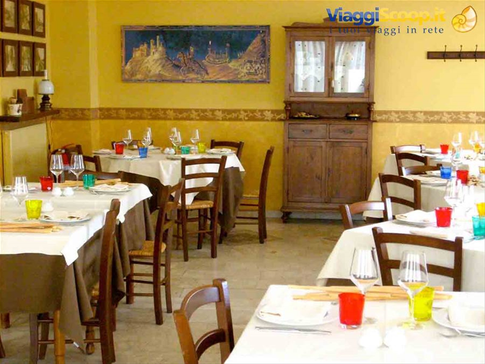 Nella sala del Ristorante Orazio