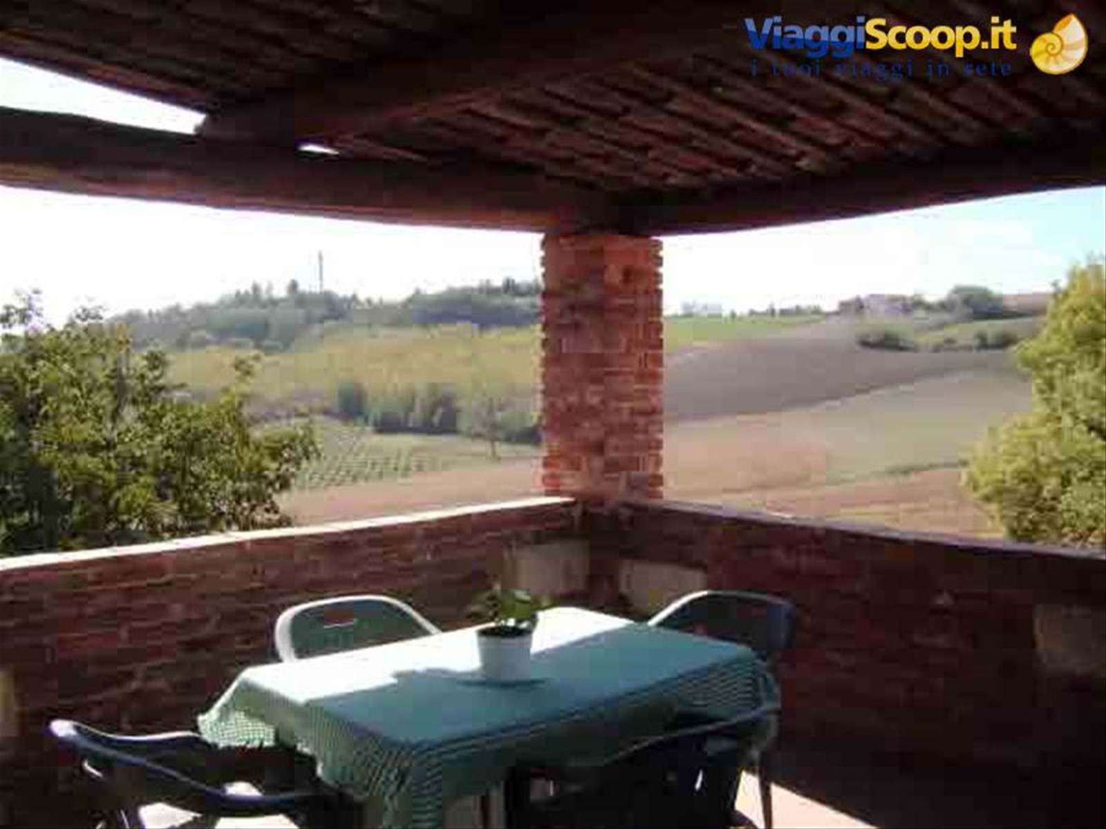 Nel dehor estivo della Trattoria La Serignola