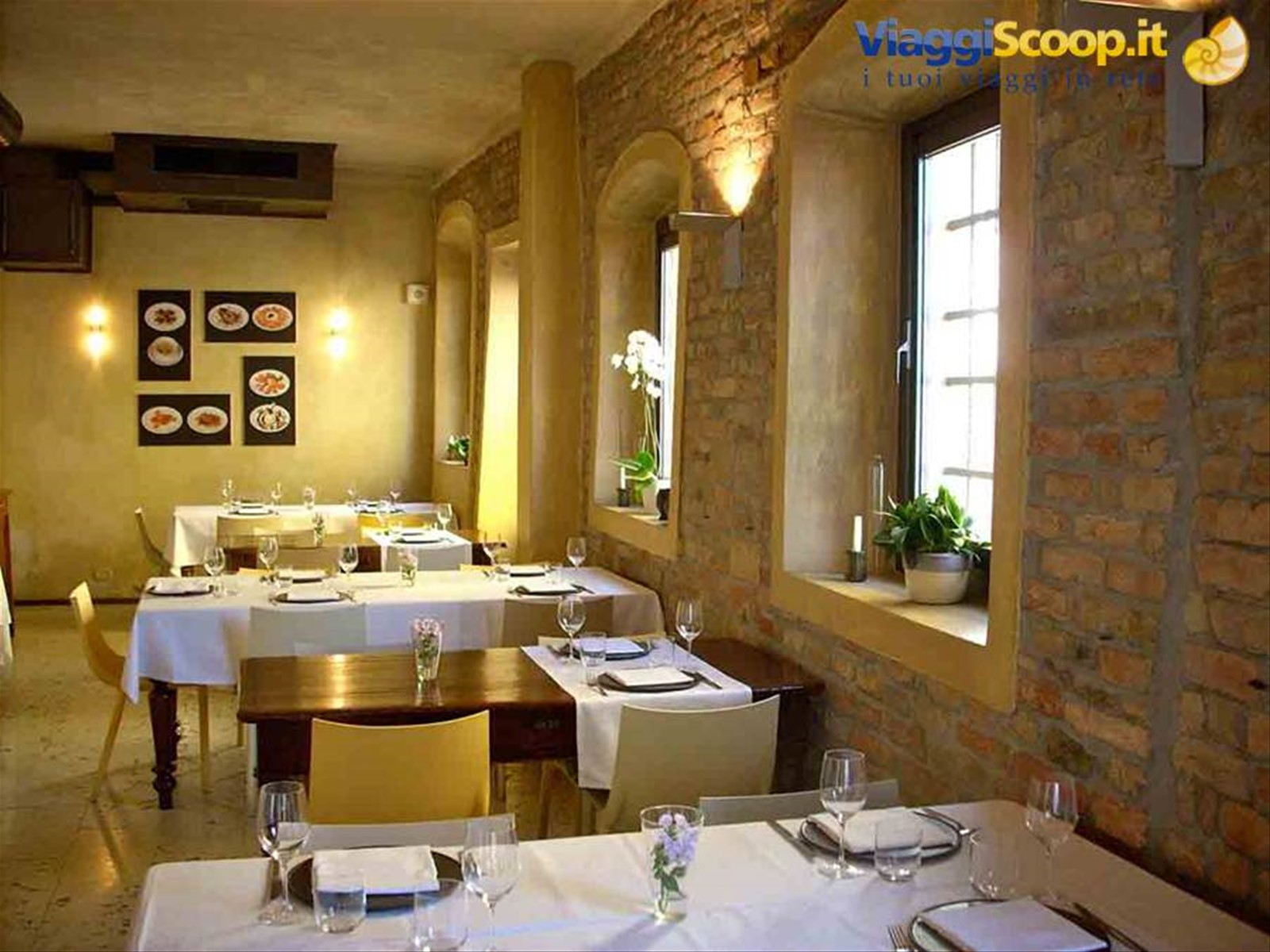 Nella sala del Ristorante Da Giacomo di Pizzighettone