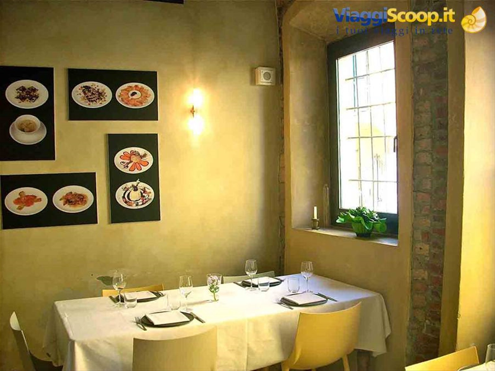 Nella sala del Ristorante Da Giacomo di Pizzighettone