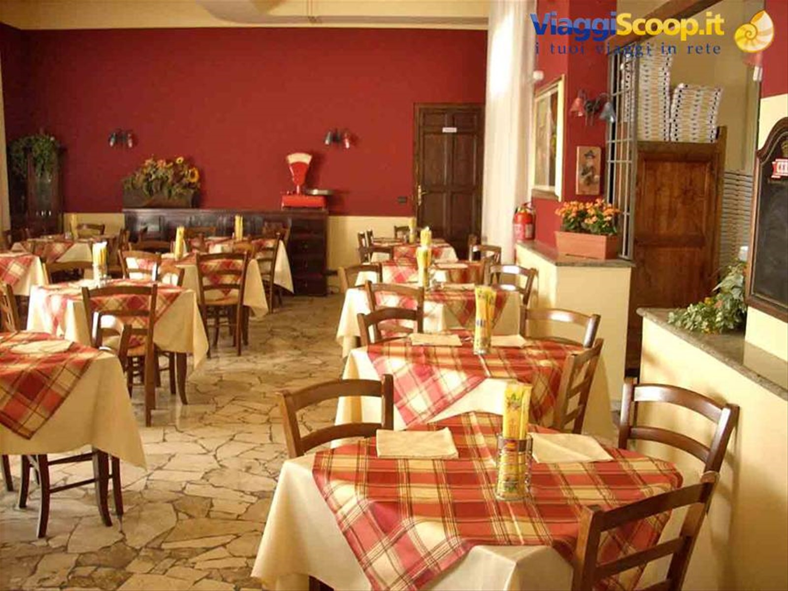 Nella sala del Ristorante Pizzeria Caffè del Tranvai