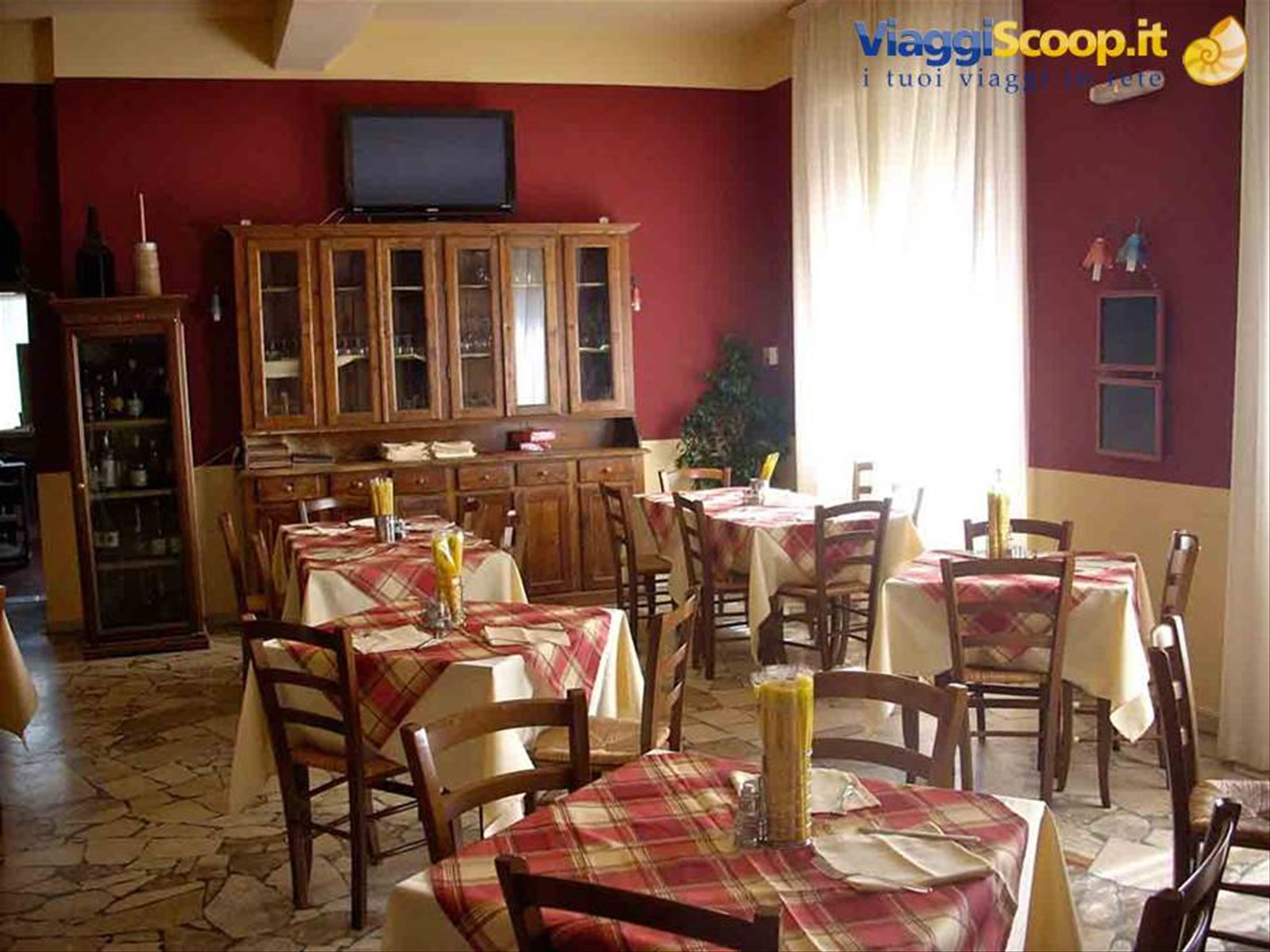 Nella sala del Ristorante Pizzeria Caffè del Tranvai