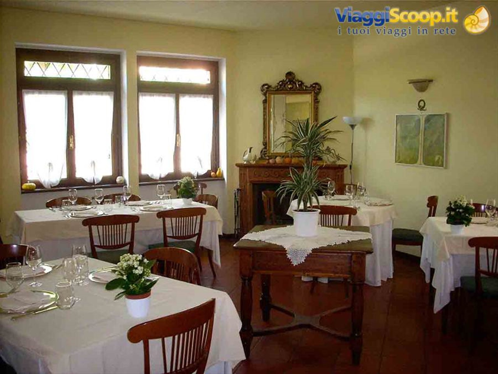 Nella sala dell'Albergo Ristorante Selvatico