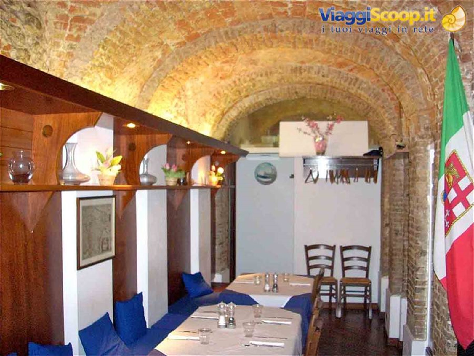 Nelle sale del Ristorante Il Paguro