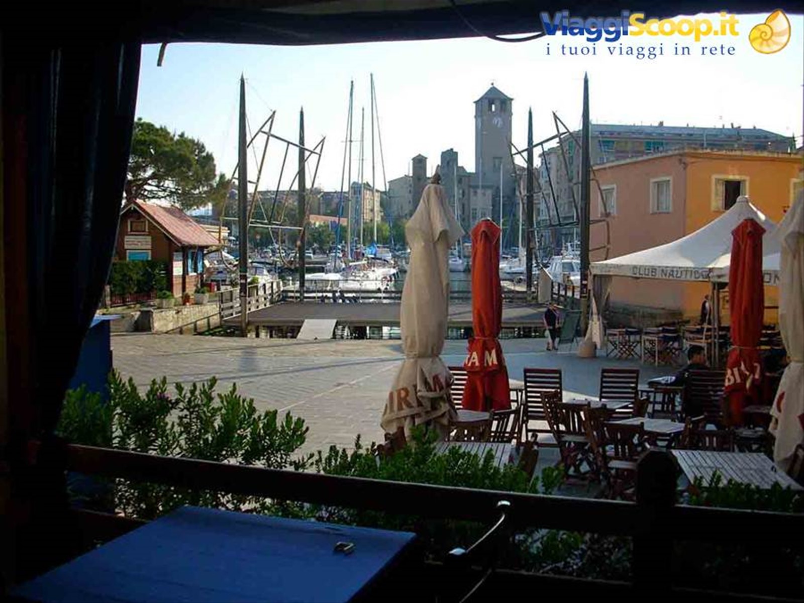 Vista sulla Darsena dal dehor del Ristorante il Paguro