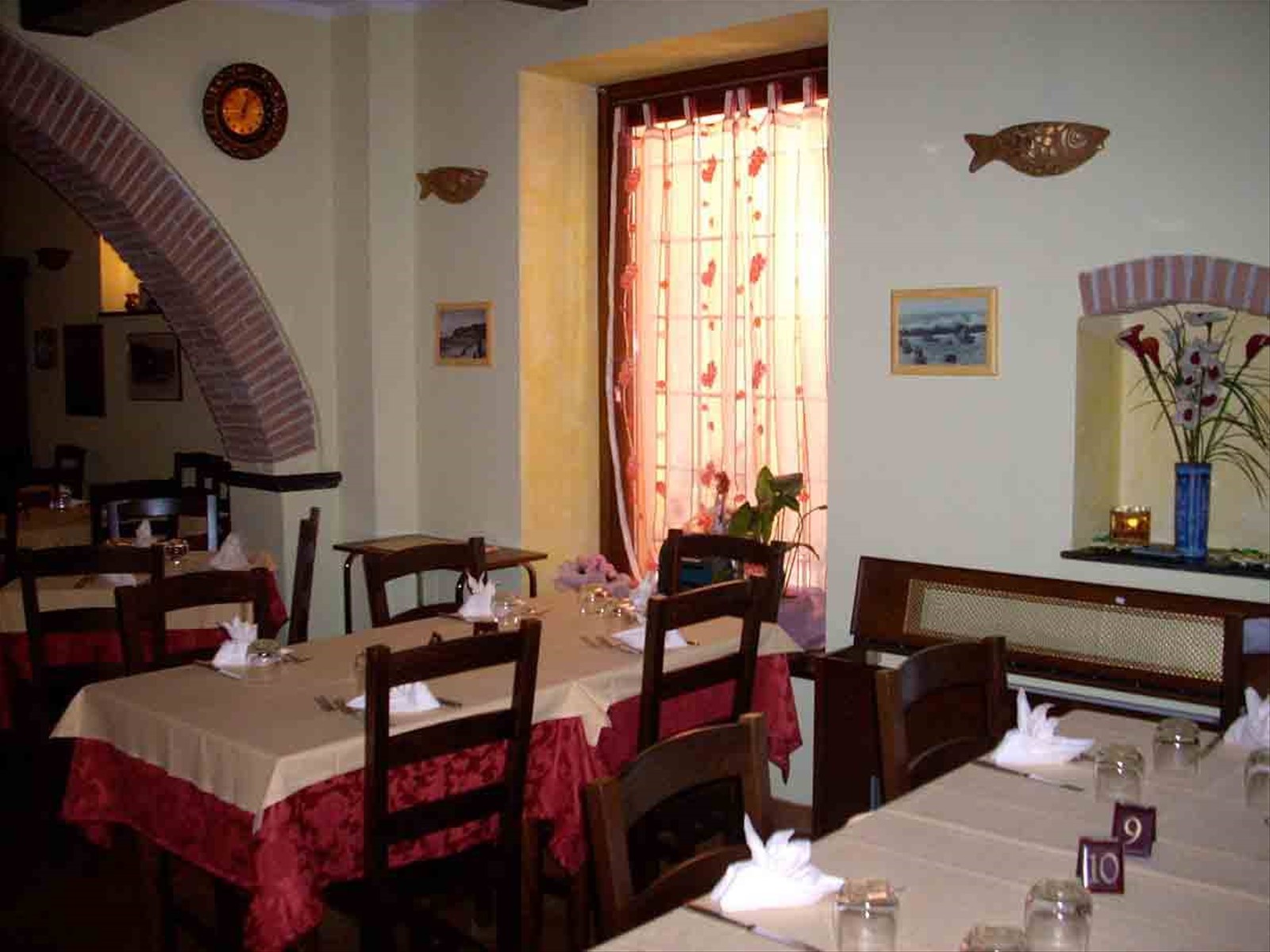 Nella sala del Ristorante Antico Borgo