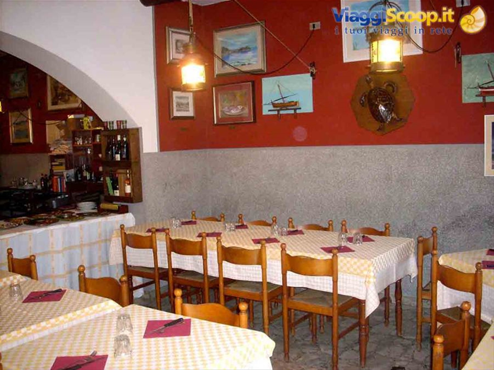 Nella sala del Ristorante Pizzeria U Cantu