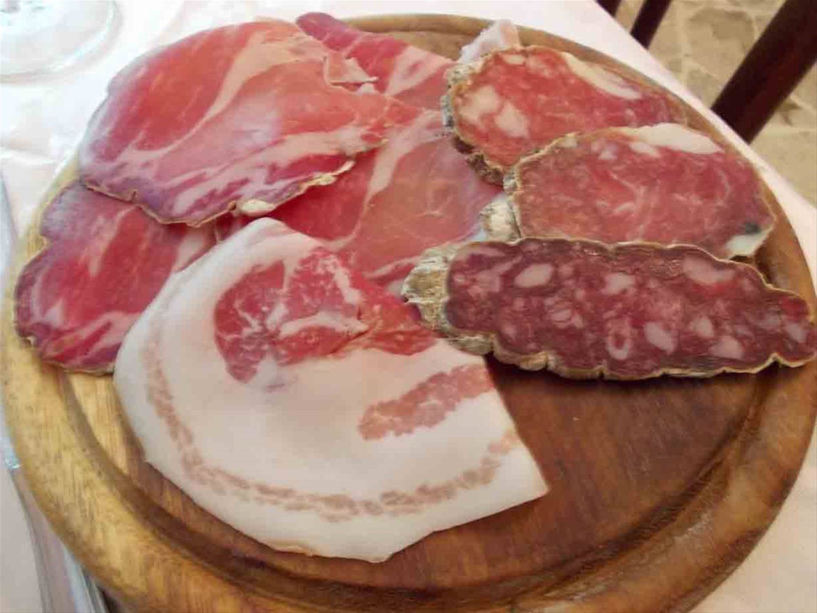 Un tagliere di salumi del Ristorante della Posta