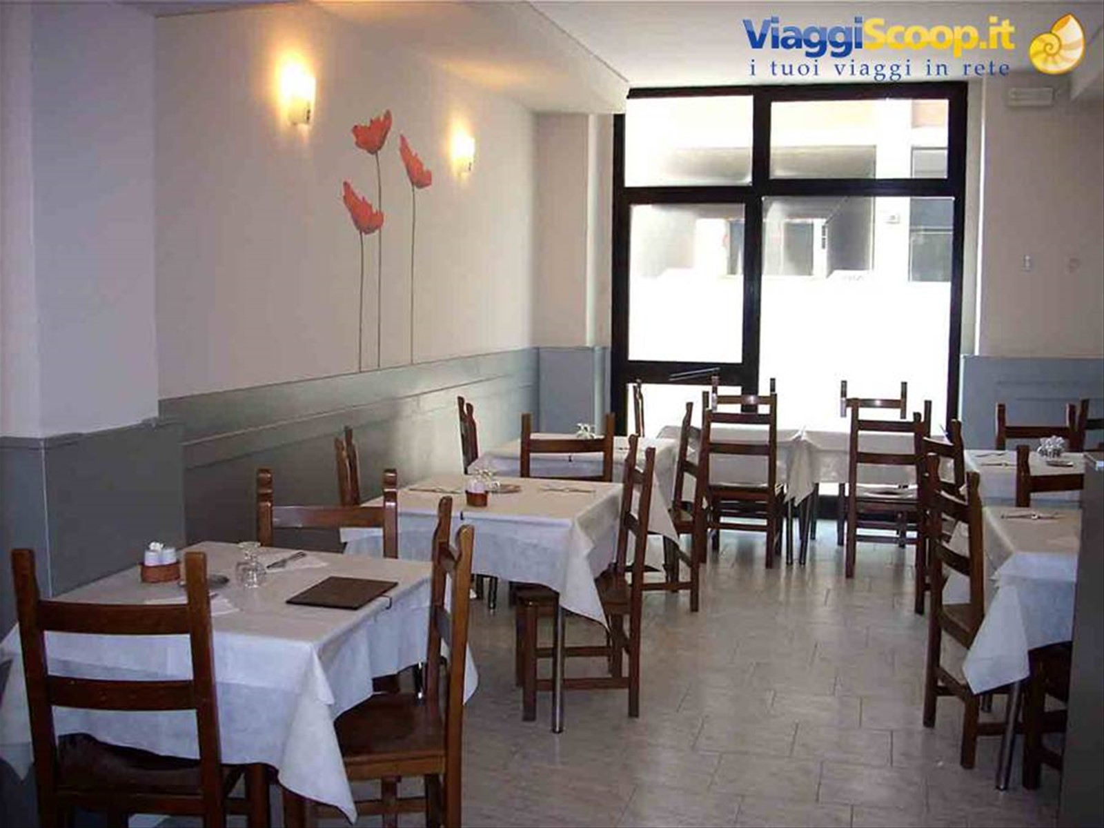 Nella sala del Ristorante Leonardo