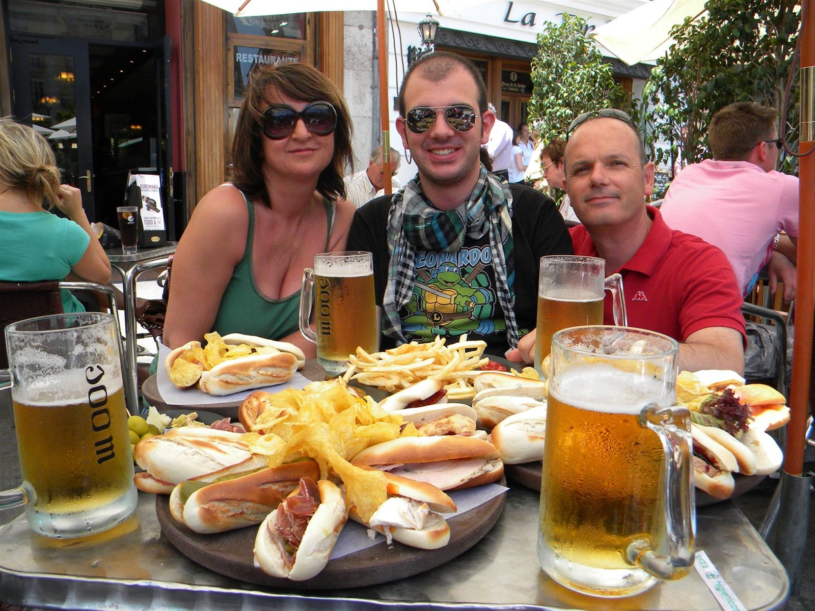 Ecco il pranzo nella cerveceria 100 Montaditos!!