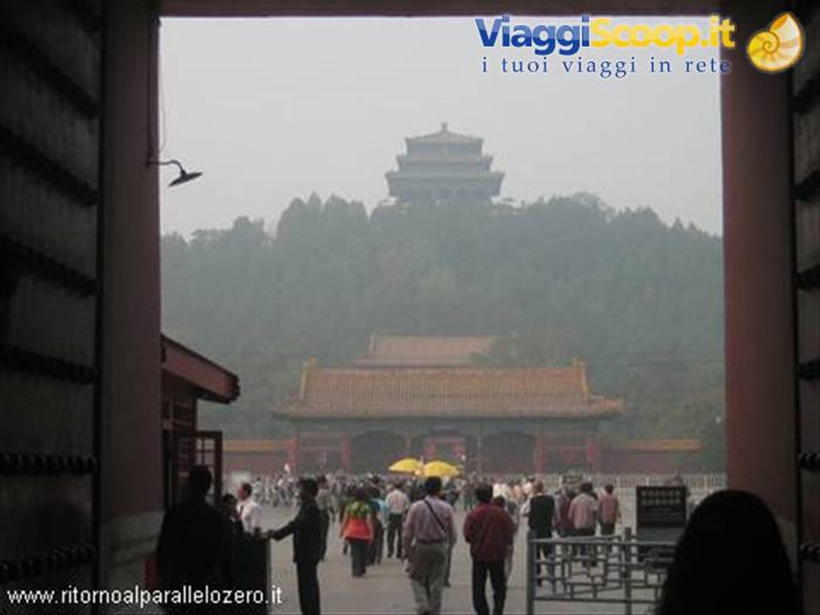 Il parco Jingshan Qianjie all'uscita della città proibita