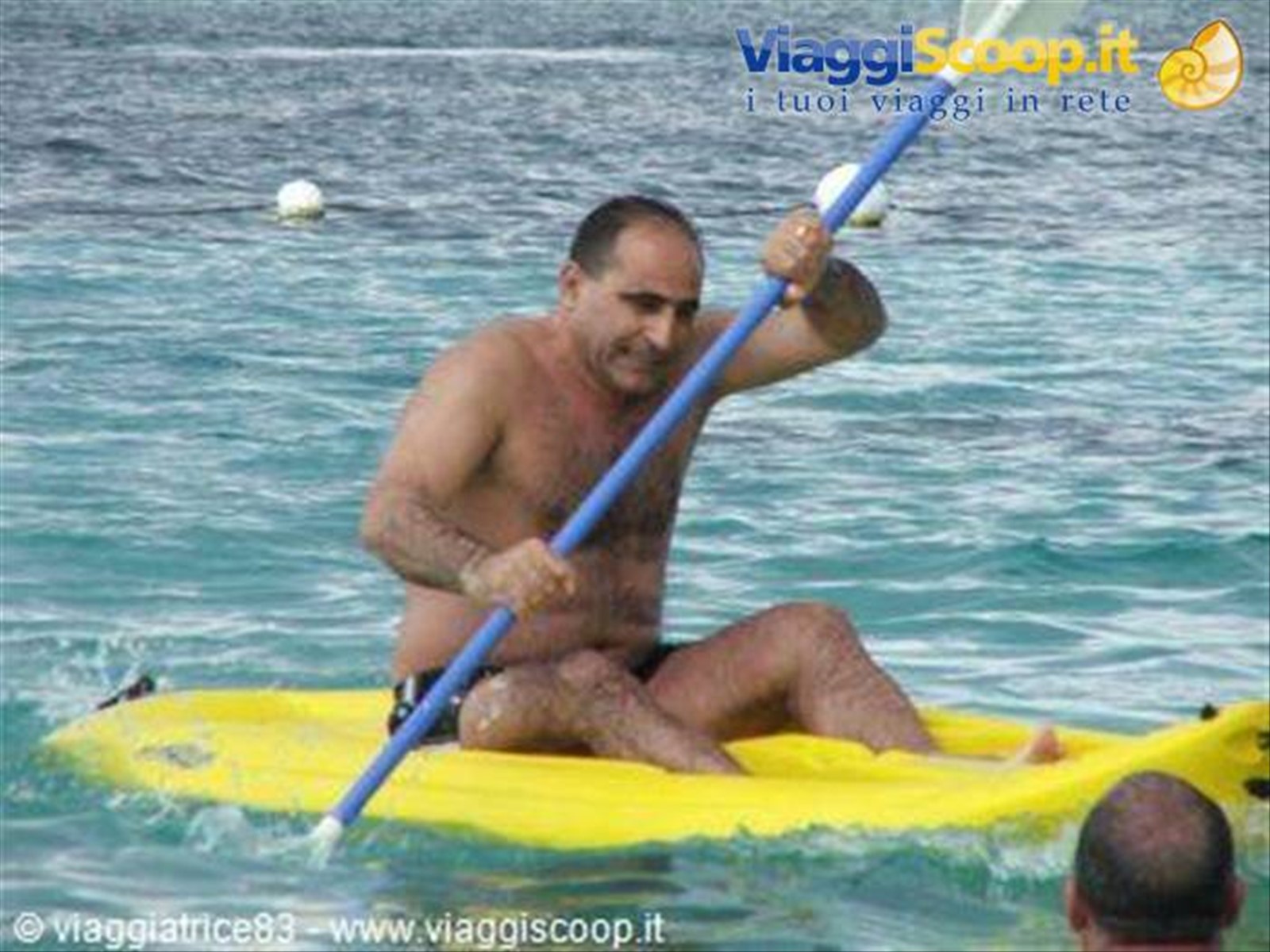 papà in canoa