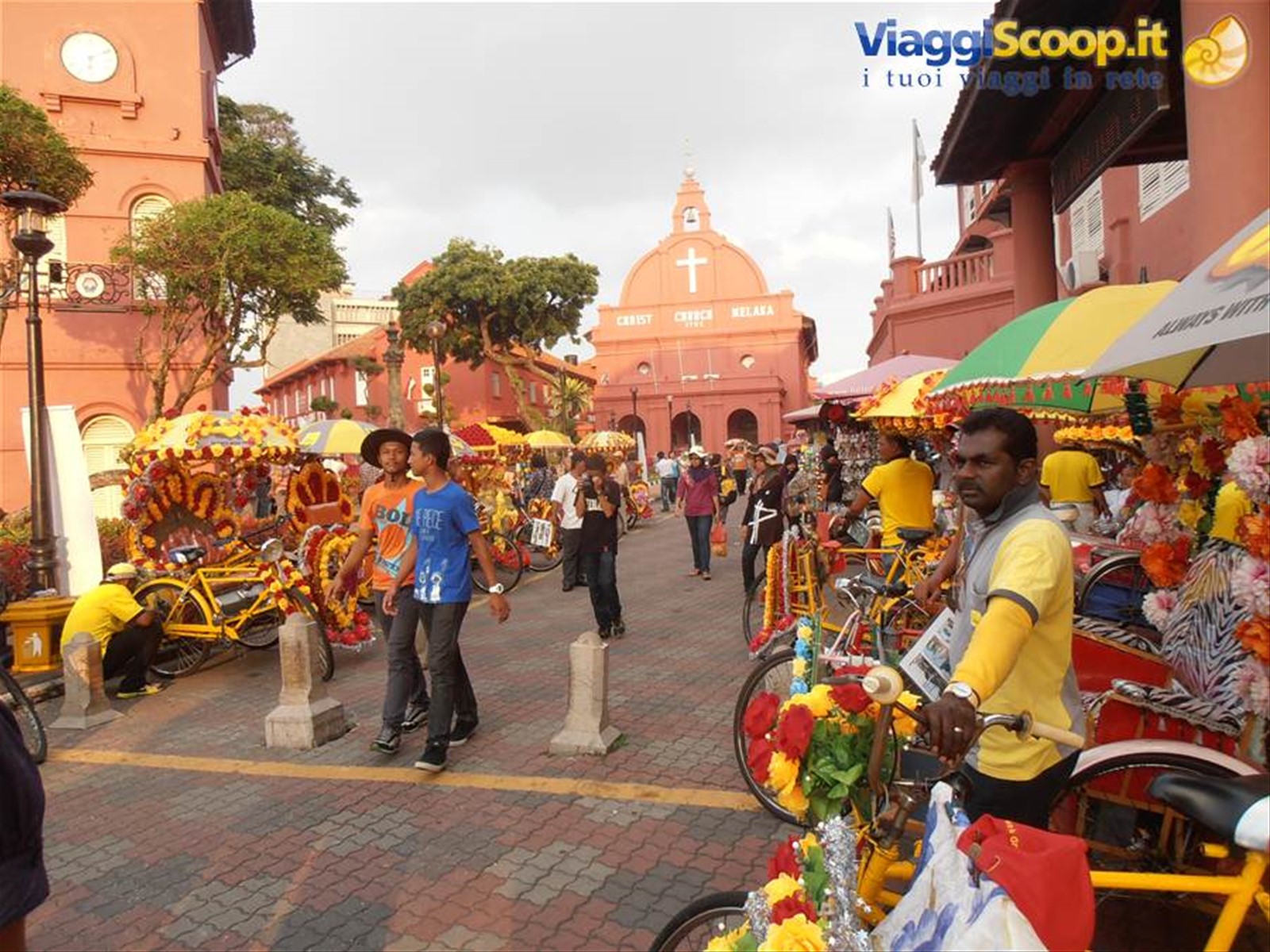 piazza del centro storico di Malacca, Malesia