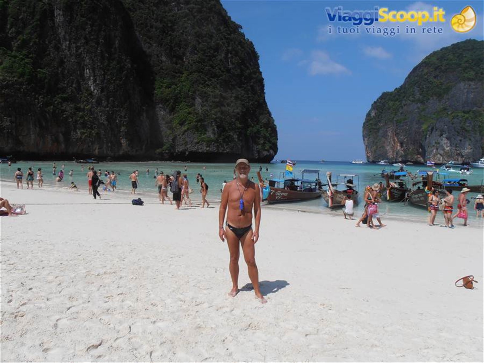 io nella spiaggia del film THE BEACH con L.dI Caprio a Phi Phi Island-Tailandia