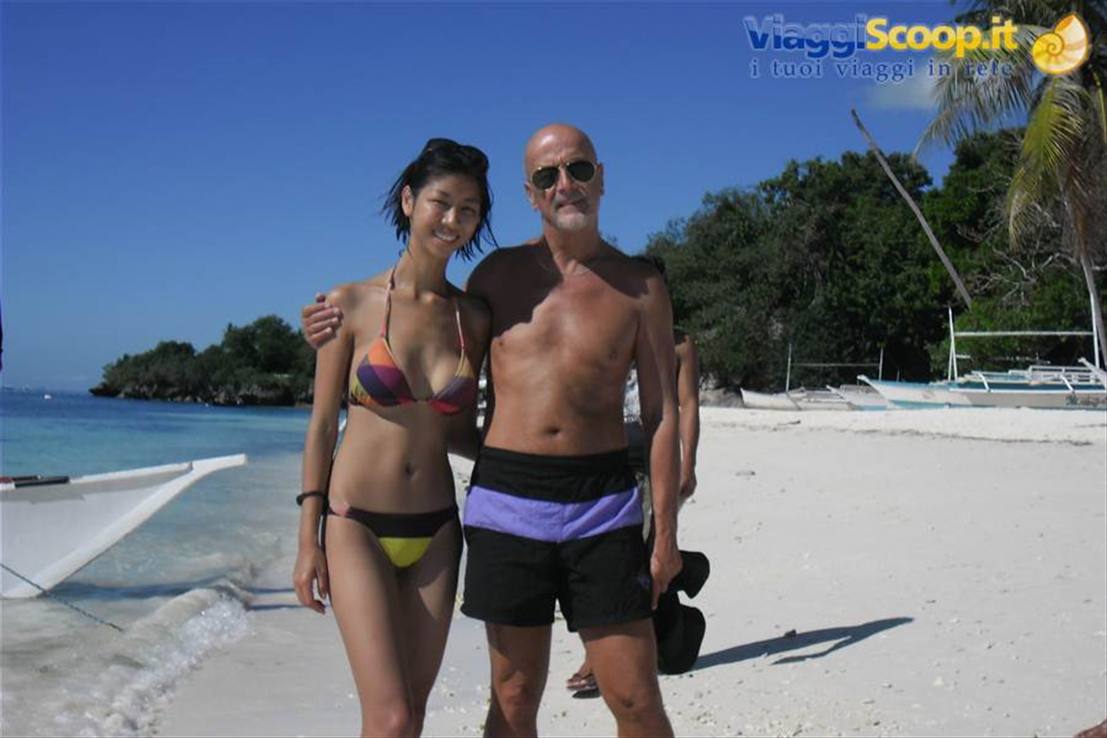 io e Michelle ad Alona Beach, Bohol, Filippine