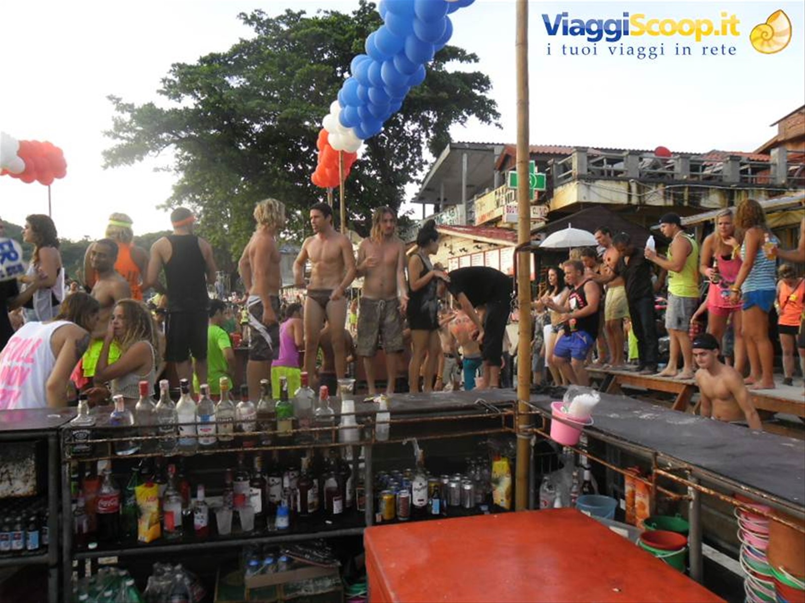 la festa del Full Moon Party all'isola di Ko Phangan